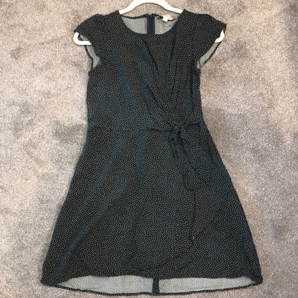 Green polka dot dress